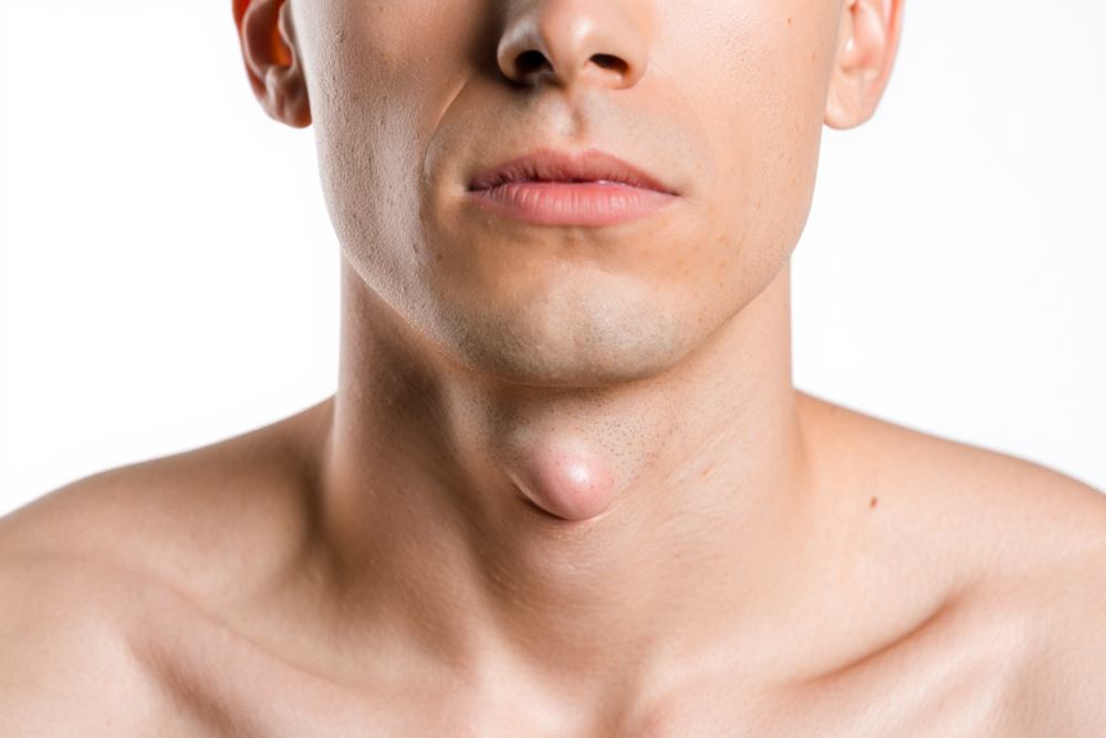 Photos d'un lipome cervical volumineux