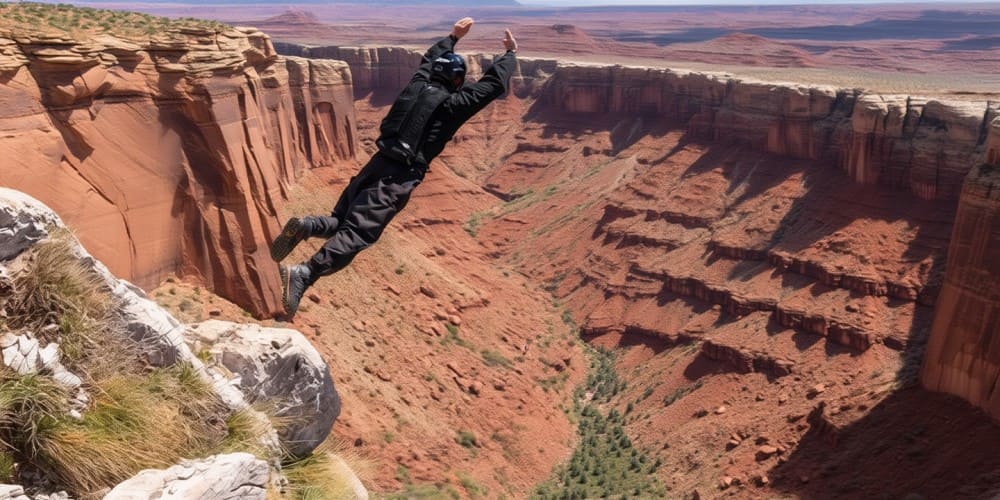 Quel est le sport le plus dangereux au monde, homme qui saute d'une montagne